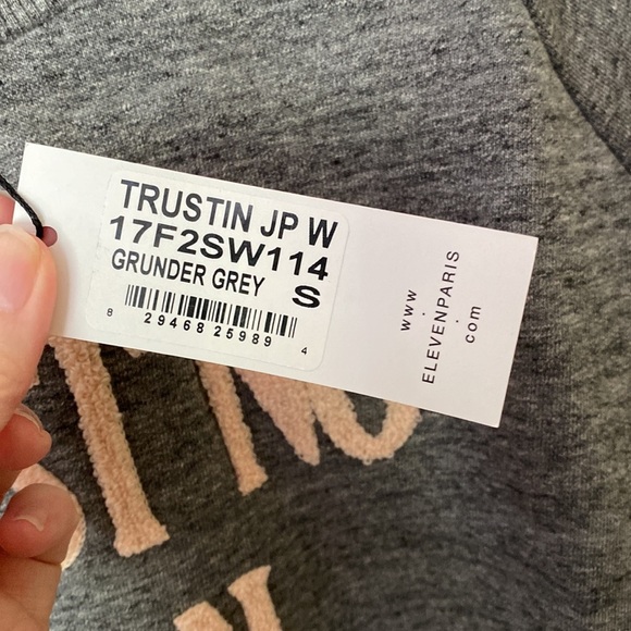 Eleven Paris Trust no man except Justin sweatshirt.  NWT. - Picture 3 of 6